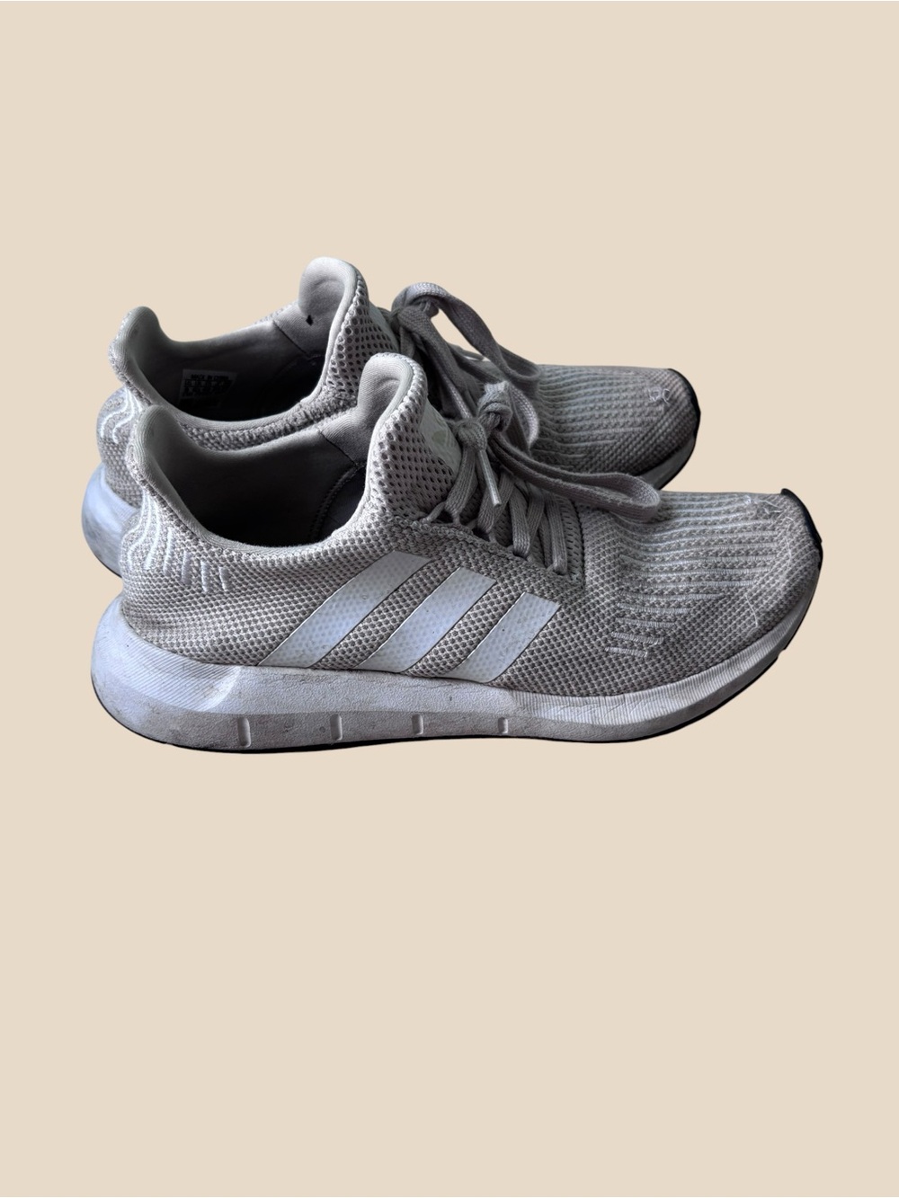 Adidas Lightweight Swift Run, Knit Sneakers in Light Gray